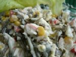 Праздничный салат с морской капустой